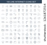 internet icons. trendy 100... | Shutterstock .eps vector #1261872514