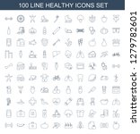 100 healthy icons. trendy... | Shutterstock .eps vector #1279782601