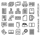 text icons set. set of 25 text... | Shutterstock .eps vector #645913114