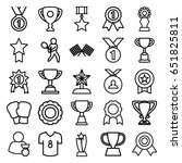 champion icons set. set of 25... | Shutterstock .eps vector #651825811