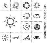 sunny icons. set of 13 editable ... | Shutterstock .eps vector #794314234