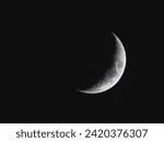 Detailed crescent moon in the...