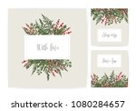 collection of square card... | Shutterstock .eps vector #1080284657