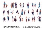 crowd of pupils  school... | Shutterstock .eps vector #1160019601