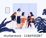 female characters sitting on... | Shutterstock .eps vector #1186930387