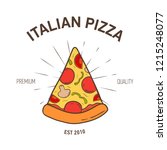 elegant logotype with pizza...