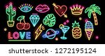 bundle of symbols  signs or... | Shutterstock .eps vector #1272195124