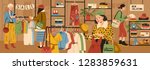 women choosing and buying... | Shutterstock .eps vector #1283859631