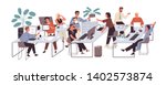 group of office workers sitting ... | Shutterstock .eps vector #1402573874