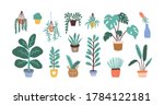set of different tropical house ... | Shutterstock .eps vector #1784122181