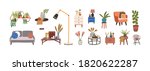 set of furniture and decor... | Shutterstock .eps vector #1820622287