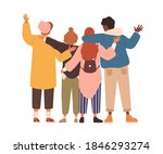 group of young people hugging... | Shutterstock .eps vector #1846293274
