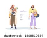 slow vs fast fashion movement... | Shutterstock .eps vector #1868810884