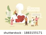 cardiology concept.... | Shutterstock .eps vector #1883155171