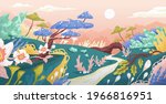 magic landscape of fantasy... | Shutterstock .eps vector #1966816951