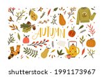 autumn bundle of cute and cozy... | Shutterstock .eps vector #1991173967