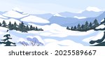 winter landscape with hills in... | Shutterstock .eps vector #2025589667