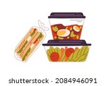 Food In Lunch Boxes With Lids....