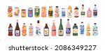 cold drinks set. soda water ... | Shutterstock .eps vector #2086349227