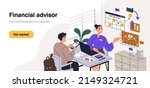 financial advisor landing page. ... | Shutterstock .eps vector #2149324721
