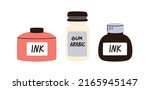 ink and gum arabic essences in... | Shutterstock .eps vector #2165945147