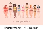 multiracial women of different... | Shutterstock .eps vector #713100184