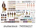 hipster creation kit. set of... | Shutterstock .eps vector #745536217