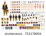 fat man creation set or diy kit.... | Shutterstock .eps vector #752178004