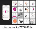editable simple corporate posts ... | Shutterstock .eps vector #797409214