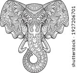 Elephant Head Coloring Page...
