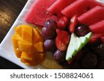 Small photo of Fruits Palter on white plate