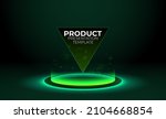 green glowing ring on floor.... | Shutterstock .eps vector #2104668854