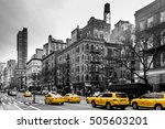 Photo of Yellow cabs at Upper West Site of Manhattan, New York City