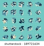 geometry shapes in space.... | Shutterstock .eps vector #189721634