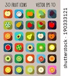 fruit icons. | Shutterstock .eps vector #190333121