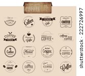 set of line coffee badges and... | Shutterstock .eps vector #222726997
