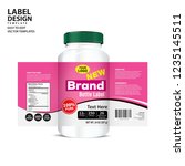 bottle label  package template... | Shutterstock .eps vector #1235145511