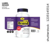 bottle label  package template... | Shutterstock .eps vector #1235145514