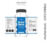 bottle label  package template... | Shutterstock .eps vector #1241158861