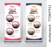 roll up banner design print... | Shutterstock .eps vector #772847911