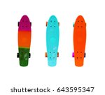 collection of colorful... | Shutterstock . vector #643595347
