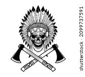 native american skull in... | Shutterstock .eps vector #2099737591