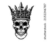 skull with king crown. design... | Shutterstock .eps vector #2152246787