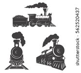 Set Of Trains Icons Isolated On ...