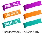 sale and discount price badge... | Shutterstock .eps vector #636457487