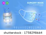set of three layer surgical... | Shutterstock .eps vector #1758298664