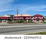 Small photo of Phetchabun, Thailand - December 5, 2022: View of the road transportation in front of Wang Chomphu Subdistrict Municipality office in Mueang Phetchabun district, Phetchabun province, Thailand