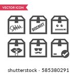 Discreet Packaging Vector Icon...