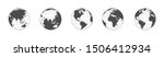 earth globe icons set in a row. ... | Shutterstock .eps vector #1506412934