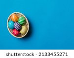 Multi Colors Easter Eggs In The ...